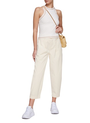 Figure View - Click To Enlarge - FRAME - Pleated Cropped Pants