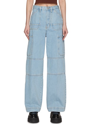 Main View - Click To Enlarge - FRAME - OVERSIZED CARGO LIGHT WASH JEANS