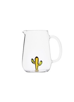 Main View - Click To Enlarge - ICHENDORF MILANO - Desert Plants Coloured Glass Cactus Jug — Green/Amber
