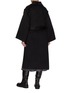 Back View - Click To Enlarge - LE KASHA - Detachable Sleeves Belted Cashmere Coat