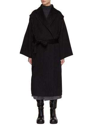 LE KASHA | Detachable Sleeves Belted Cashmere Coat