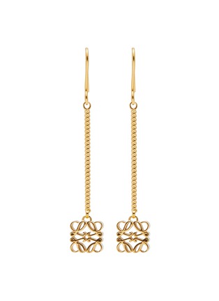 Main View - Click To Enlarge - LOEWE - GOLD-PLATED STERLING SILVER ANAGRAM DROP EARRINGS