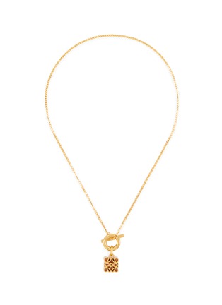 Main View - Click To Enlarge - LOEWE - Gold-Plated Sterling Silver Anagram Pendant Necklace