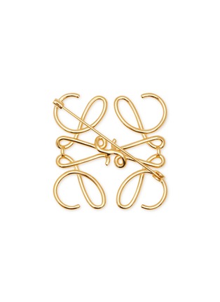 Figure View - Click To Enlarge - LOEWE - Gold Plated Brass Anagram Brooch
