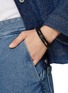 Figure View - Click To Enlarge - LOEWE - Brass Bead Woven Calfskin Leather Bangle