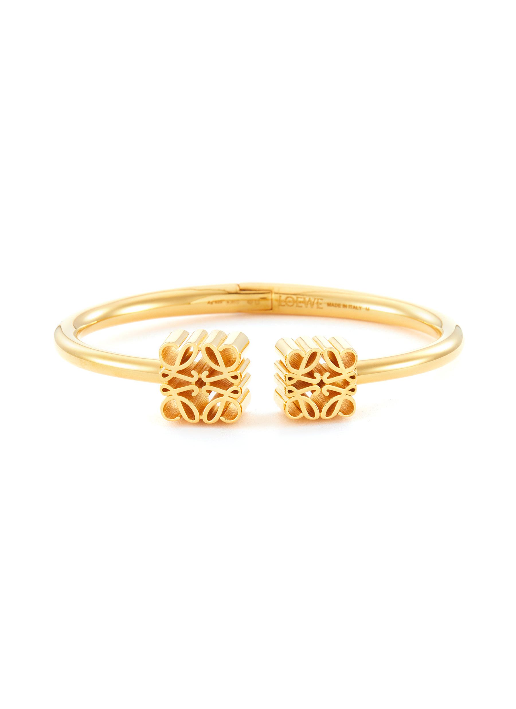 LOEWE | Gold-Plated Sterling Silver Anagram Bangle | Women