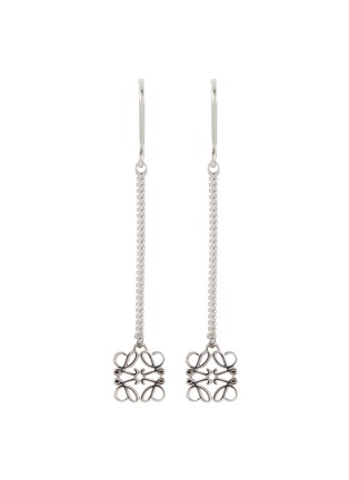 Main View - Click To Enlarge - LOEWE - Sterling Silver Anagram Drop Earrings