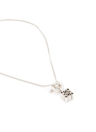 Detail View - Click To Enlarge - LOEWE - Sterling Silver Anagram Pendant Necklace