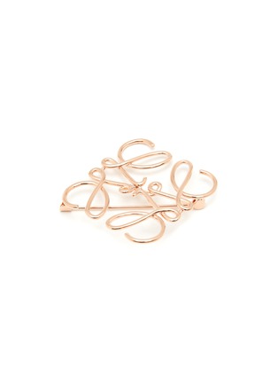Detail View - Click To Enlarge - LOEWE - ROSE GOLD-PLATED ANAGRAM BROOCH