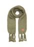 Main View - Click To Enlarge - LOEWE - Logo Patch Mohair Blend Fringed Scarf