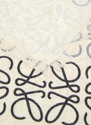 Detail View - Click To Enlarge - LOEWE - Anagram Fringed Scarf