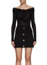Main View - Click To Enlarge - GIAMBATTISTA VALLI - SELF-TIE FRONT KNITTED TOP
