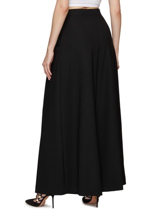 Back View - Click To Enlarge - GIAMBATTISTA VALLI - FLAT FRONT PLEATED DETAIL HIGH RISE WIDE LEG PANTS