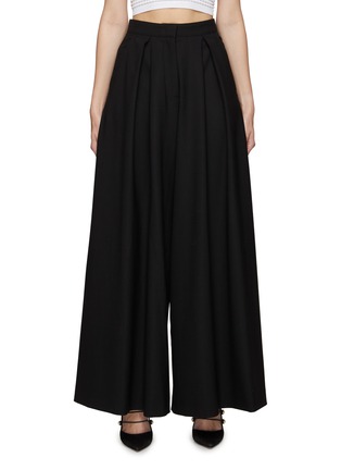 Main View - Click To Enlarge - GIAMBATTISTA VALLI - FLAT FRONT PLEATED DETAIL HIGH RISE WIDE LEG PANTS