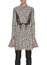 Main View - Click To Enlarge - GIAMBATTISTA VALLI - Lace Panelled Leopard Print Cotton Flared Shirt Dress