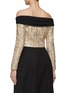 Back View - Click To Enlarge - GIAMBATTISTA VALLI - Bow Detailing Tweed Off Shoulder Long-Sleeved Top
