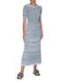 Figure View - Click To Enlarge - BEVZA - HIGH WAIST MELANGE KNITTED SKIRT