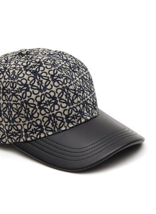 Detail View - Click To Enlarge - LOEWE ACCESSORIES - ANAGRAM JACQUARD CALF LEATHER CAP
