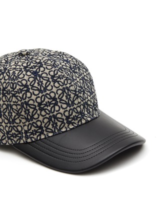 Detail View - Click To Enlarge - LOEWE - ANAGRAM JACQUARD CALF LEATHER CAP