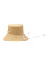 Main View - Click To Enlarge - LOEWE - MONOGRAM STRAP CANVAS LEATHER FISHERMAN HAT