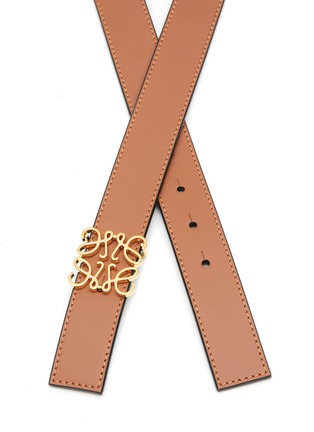 Detail View - Click To Enlarge - LOEWE - Reversible Anagram Calfskin Leather Belt