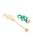 Detail View - Click To Enlarge - JW ANDERSON - ENAMEL GOLD-PLATED ASYMMETRIC ANCHOR DROP EARRINGS