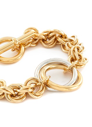 Detail View - Click To Enlarge - JW ANDERSON - GOLD PLATED OVERSIZED LOOP MULTI-LINK BRACELET