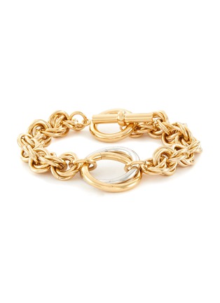 Main View - Click To Enlarge - JW ANDERSON - GOLD PLATED OVERSIZED LOOP MULTI-LINK BRACELET