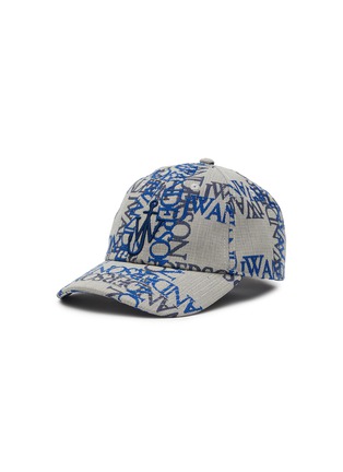 Main View - Click To Enlarge - JW ANDERSON - Double Logo Grid Cotton Blend Baseball Cap