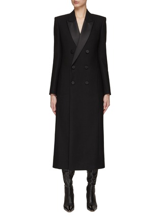 Main View - Click To Enlarge - SAINT LAURENT - DOUBLE BREASTED WOOL COAT