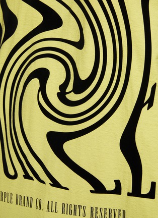  - PURPLE - Swirl Logo Cotton Blend Crewneck T-Shirt