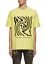 PURPLE - Swirl Logo Cotton Blend Crewneck T-Shirt