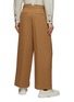 Back View - Click To Enlarge - RE: BY MAISON SANS TITRE - BELTED FLAT FRONT PLEATED DETAIL STRAIGHT LEG PANTS