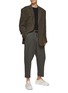 Figure View - Click To Enlarge - RE: BY MAISON SANS TITRE - ELASTICATED DRAWSTRING WAISTBAND ANKLE LENGTH PANTS