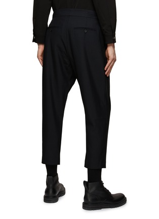 Back View - Click To Enlarge - RE: BY MAISON SANS TITRE - FLAT FRONT PLEATED DETAIL CROPPED LEG PANTS