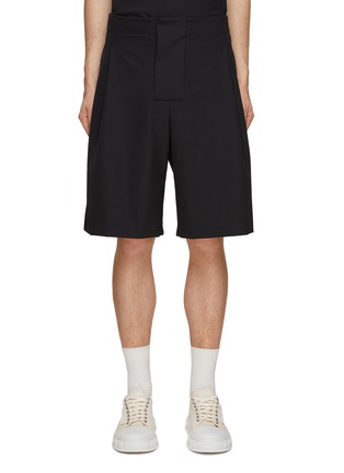 Main View - Click To Enlarge - RE: BY MAISON SANS TITRE - MID RISE RELAXED FIT FLAT FRONT SHORTS