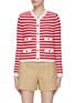 Main View - Click To Enlarge - CRUSH COLLECTION - CREWNECK JACQUARD STRIPED CASHMERE BLEND CARDIGAN