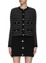 Main View - Click To Enlarge - CRUSH COLLECTION - CREWNECK JACQUARD STRIPED CASHMERE BLEND CARDIGAN