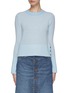 Main View - Click To Enlarge - CRUSH COLLECTION - SLIT SLEEVE ROUND NECK CASHMERE SWEATER