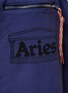  - ARIES - ‘Temple’ Logo-Appliqued Back Zip Pocket Cotton Sweatpants
