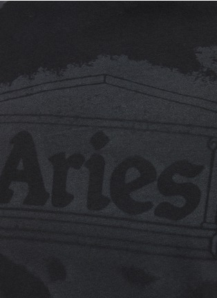  - ARIES - Mega Temple Print Laser Bleached Cotton Crewneck T-Shirt