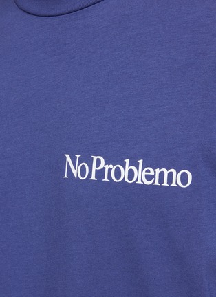  - ARIES - ‘No Problemo’ Print Cotton Crewneck T-Shirt