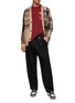 Figure View - Click To Enlarge - ARIES - Oversized Plaid Mohair Blend Cardigan