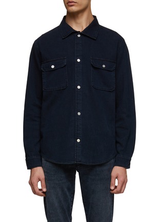 Main View - Click To Enlarge - FRAME - DOUBLE POCKET LONG SLEEVE BUTTON UP DENIM SHIRT