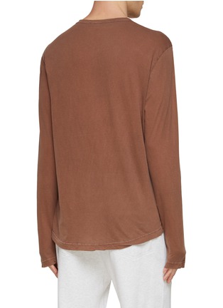 Back View - Click To Enlarge - JAMES PERSE - Washed Cotton Long-Sleeved Crewneck T-Shirt