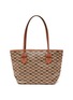 Main View - Click To Enlarge - MOREAU - ‘Saint Tropez’ Small Chequered Canvas Tote Bag