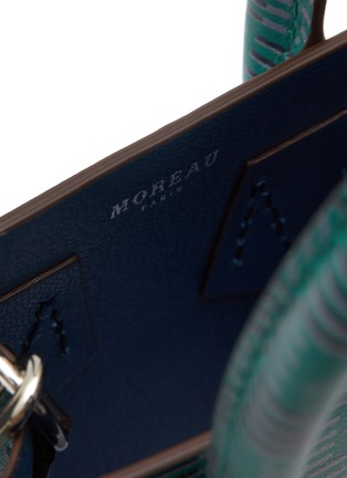 Detail View - Click To Enlarge - MOREAU - ‘Suite’ Micro Chequered Leather Tote Bag