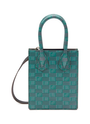 Main View - Click To Enlarge - MOREAU - ‘Suite’ Micro Chequered Leather Tote Bag