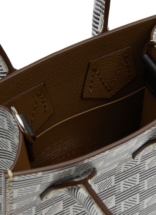 Detail View - Click To Enlarge - MOREAU - ‘SUITE’ MICRO CHEQUERED LEATHER CROSSBODY BAG