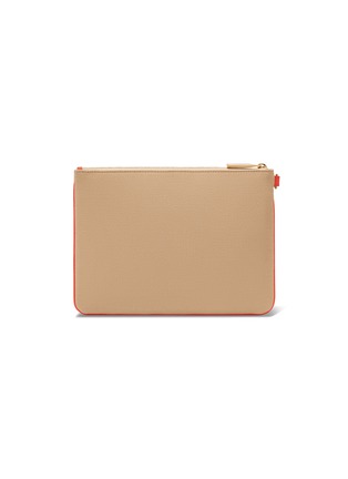 Detail View - Click To Enlarge -  - NEVER STILL WRIST POUCH BEIGE / FLAMINGO RED